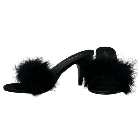 Fabulicious Black Feathers Amour - 03 Slipper Heels size 11 - Picture 1 of 13